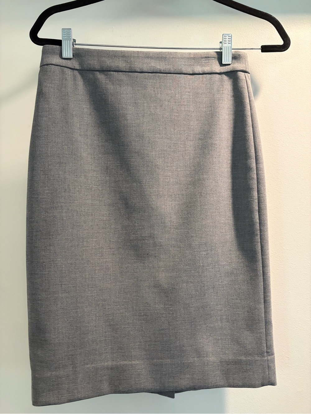 J. Crew Gray Wool-Blend Pencil Skirt